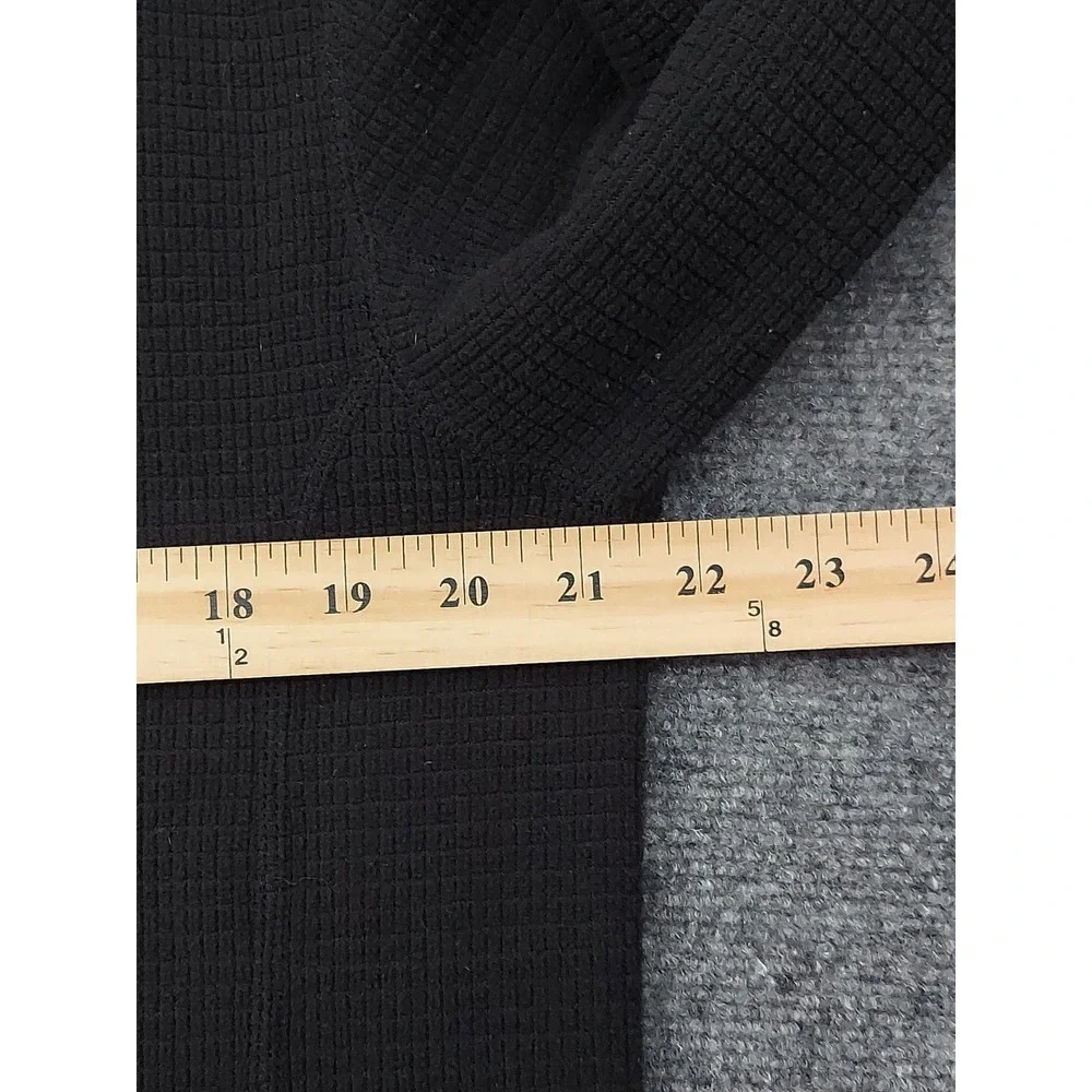 North Face Fleece Pullover Mens Medium Black 1/4 Zip Logo Outdoor Mock Neck